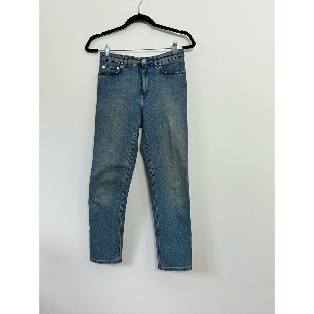 Acne Studios Women's Row Carter High Rise Skinny Blue Denim Jeans Size 25